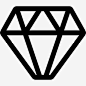 几何菱形图标 https://88ICON.com 形状 奢侈品 珠宝 钻石 宝石