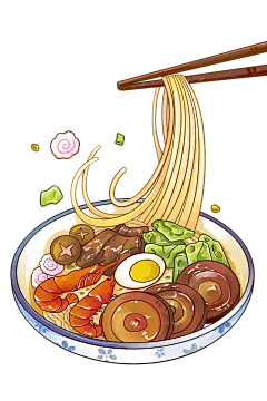 千库网_描边漫画风餐饮美食拉面_元素编号13606956