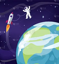 宇航员,帆船,地球形,分离着色,太空船,男人,太空服,概念,太空,套装