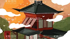 中国风插画  - 源文件下载【酷图网】中国风,国风,国潮,中式,新中式,现代,古风,复古,古典,文化,中华,日式,日式风,传统文化,传统,民族风,背景,底图,壁纸,招贴,海报,地产,广告,宣传,详情页,店铺首页,展板,单页,彩页,传单,水墨,元素,装饰,创意,图案,素材,手绘,插画,插图,扁平风,横版,banner,红日,仙鹤,