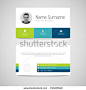 Modern simple light business card template with flat user interface 正版图片|正版微利素材库 - 海洛创意（HelloRF） - 站酷旗下产品