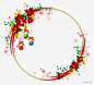 圣诞装饰花环png素材透明免抠图片-节日元素