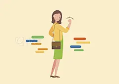 The woman is cheering.