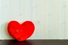 纺织品,红色,心型,情书,贺卡,留白,水平画幅,墙,消息,符号