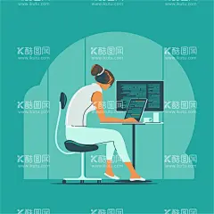程序员插画  - 源文件下载【酷图网】程序员插画,程序员矢量图,网页app,代码,pytho,展示主题,c语言,程序员海报,程序员,开发,编程,计算机,网络开发,写代码,插画,