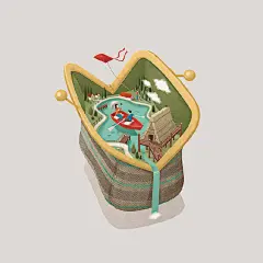 【佳作推荐 | 插画】分享来自意大利插画师 Andrea De Santis 的作品，在小小的物品里构筑大大的世界。（behance.net/andreadesantis）#从美到美好# #插画# ​​​​