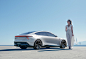 electric vehicle ev car seashore blue sky Nature Travel beauty aigc relax
