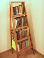 15 Outstanding Bookshelf Designs Made Of Repurposed Ladders