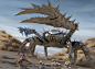 Chromeshell Crab, Joseph Meehan : Done for Magic the Gathering Commander 2019, art director Taylor Ingvarsson. I built the crab entierly in 3d and after trying out a few anatomy schemes (crabs are amazingly varied in shape) I settled in the sally lightfoo