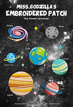#哥斯拉独家定制刺绣贴# 感谢大家的等待！说好的抽奖终于来了！！这次的奖品是：星球系列独家！！！原创插画 刺绣贴【套装】——已知宇宙系列 元气徽章独家！！！原创插画 刺绣贴【套装】——元气徽章系列 帽子商店独家！！！原创插画 刺绣贴【套装】——帽子商店系列 任选一套。【转发并艾特好**】。5.14日抽出【10位小伙伴】！！！随手转发测人品吧！（在此感谢已购买的小伙伴们！爱你们！）