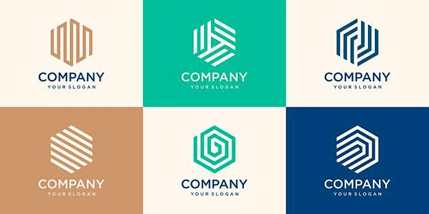 抽象六边形，logo标志矢量图素材-花瓣网