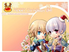 龙之谷耽美百合圣诞壁纸桌面壁纸1