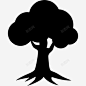 皇家橡树家园标志树剪影图标 设计图片 免费下载 页面网页 平面电商 创意素材