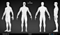 Male Base Model, (Gome70) Abraham Gomez : Male Base Model that I made as an exercise to learn more of the human anatomy.