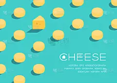 绘画插图,矢量,式样,水平画幅,高达干酪,分离着色,概念,绿色背景