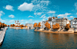Paris, panorama over river Seine with Notre-Dame cathedral in Fall