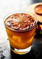 Bourbon Brûlé: orange, bourbon, sherry, ginger liqueur