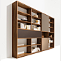 意大利设计落地多层现代简约自由组合书柜书架简易储物柜家具定制-淘宝网