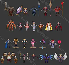 王者荣耀/美术资源/q版模型/人物/3D模型/unity3d/U3D手游/素材-淘宝网