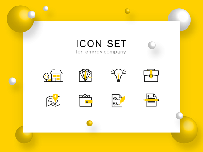Icons for energy ven...
