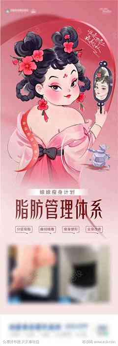 石矶娘娘脂肪管理海报-源文件-设计导航-shejidh.cn