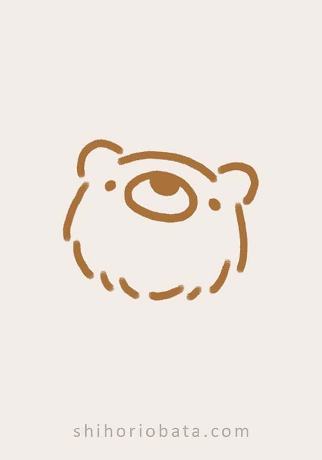 bear face drawing