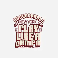 英文简单印花手绘_新图网 https://ixintu.com 文字 英文 创意 欧美 时尚 炫酷 插画 T恤印花 棕色 个性