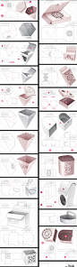 纸盒纸袋包装盒刀模展开图3D展示手工制作设计礼盒拉链盒开窗图集-淘宝网