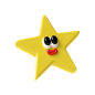 smiling star 3d illustration