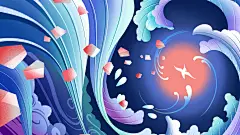 中国古代神话传说嫦娥奔月女娲补天传统手绘插画PSD海报设计素材【源文件可下载】