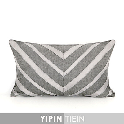 藝品|灰色几何图案拼接装饰腰枕|现代风格...