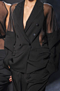 sheer shouldered black suit  by Jean Paul Gaultier Spring 2013   via Philby P.