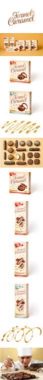 Formel de Caramel 巧克力饼干 包装 食品包装 包装设计 字体 汁 水滴字