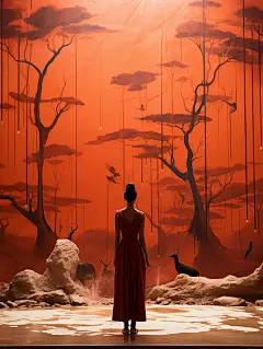 敦煌壁画风格海报