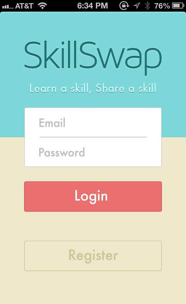 SkillSwapp登录扁平界面设计 |...