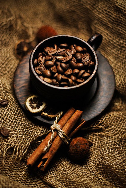 唯美的咖啡、咖啡豆、咖啡拉花美图