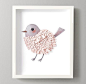 Cut Paper & Watercolor Animal Art - Bird