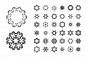 圆形装饰花纹一套矢量图