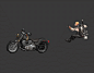 摩托车手3d模型 有绑定动画