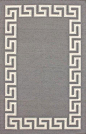 新中式灰白色几何回形纹理边图案地毯贴图