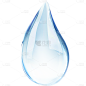 特效通用蓝色透明实景水滴元素素材