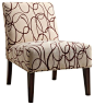 Aberly Collection Waves Print with Tapered Legs Accent Side Chair contemporary-armchairs-and-accent-chairs