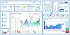 Data analytics vector infographics