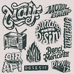 印度尼西亚设计师 Rakhmat Jaka Perkasa 手绘字体作品。