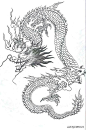 白描龙凤