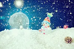 雪花,雪人,背景,图像,美国宇航局,四元素,2020,贺卡,童话故事,童年