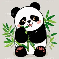 可爱卡通熊猫  - 源文件下载【酷图网】可爱卡通熊猫,大熊猫,熊猫,萌趣可爱,AI矢量图,小动物,国宝,竹子,大熊猫宝宝,儿童印花,服装印花,卡通印花