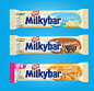Milky Bar - 3D chocolate splash : 3D white chocolate splash for Nestle Milky Bar packaging