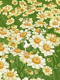 小雏菊你好_插画师小爷__插画师作品_涂鸦王国gracg.com