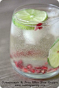 Pomegranate and Lime White Wine Spritzer